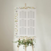 Spring Boho Wildblume Pampas Tischdiagramm Poster