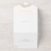 Spring Boho Wildblume Pampas Wedding All In One Einladung (Außenbereich)