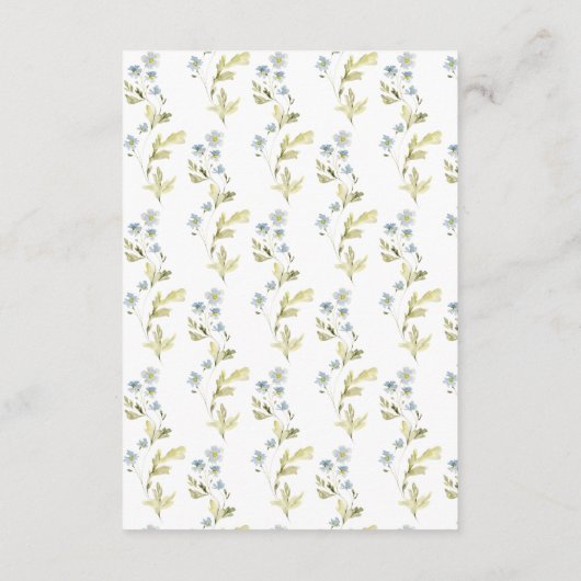 Spring Boho Wildblume Pampas Wedding Begleitkarte (Rückseite)