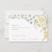 Spring Boho Wildblume Pampas Wedding RSVP Karte (Vorderseite)
