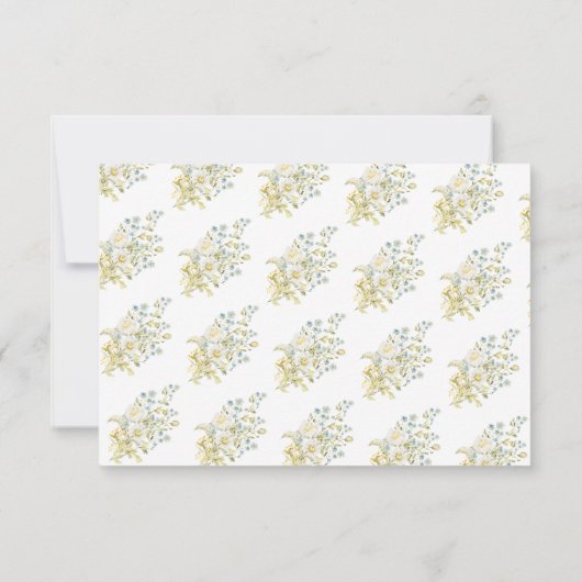 Spring Boho Wildblume Pampas Wedding RSVP Karte (Rückseite)