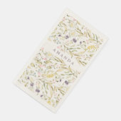 Spring Boho Wildblume Pampas Wedding Serviette (Ecke)
