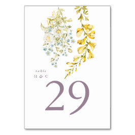 Spring Boho Wildblume Pampas Wedding Tischnummer