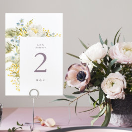 Spring Boho Wildblume Pampas Wedding Tischnummer