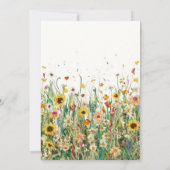 Spring Boho Wildblumen 40. Geburtstag Einladung (Rückseite)