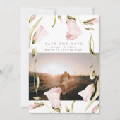 Spring Bold Wildblumen Boho Foto Wedding Save The Date (Vorderseite)