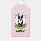 Spring Boston Terrier (schwarzer Niedlicher Hund) Geschenkanhänger (Vorderseite)