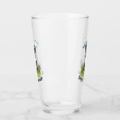 Spring Boston Terrier (schwarzer Niedlicher Hund) Glas (Links)