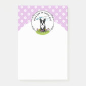 Spring Boston Terrier (schwarzer Niedlicher Hund) Post-it Klebezettel (Vorderseite)