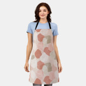 Spring Botanical Blush Sage All-Over Print Apron Schürze (Getragen)