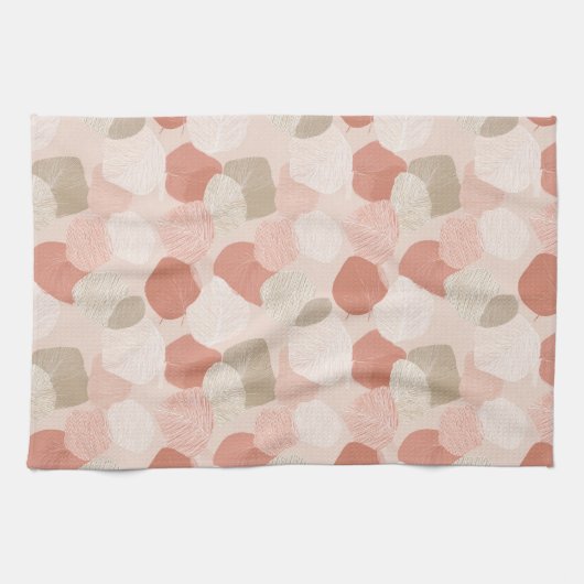 Spring Botanical Blush Sage Leaves Kitchen Towels Geschirrtuch (Horizontal)