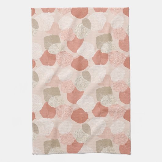 Spring Botanical Blush Sage Leaves Kitchen Towels Geschirrtuch (Vertikal)