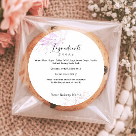 Spring Botanical Farmers Market Bakery Ingredient Runder Aufkleber