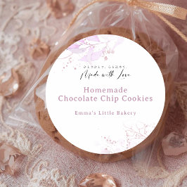 Spring Botanical Farmers Market Bakery Product Runder Aufkleber