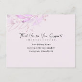 Spring Botanical Farmers Market Cake Care Dankeskarte (Rückseite)