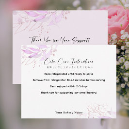 Spring Botanical Farmers Market Cake Care Dankeskarte