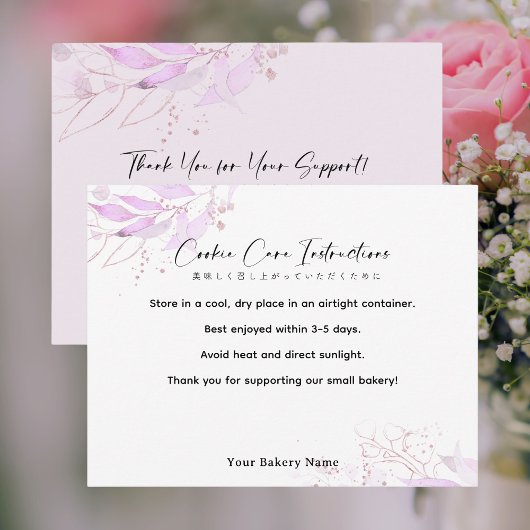 Spring Botanical Farmers Market Cookie Care Dankeskarte