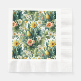 Spring Botanical Floral Easter Napkins Serviette