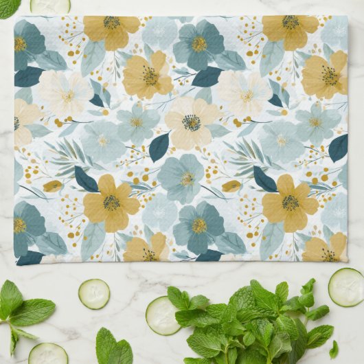 Spring Botanical Floral  Kitchen Towels Geschirrtuch (Gefaltet)