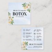 Spring Botox Aftercare Business Card Quadratische Visitenkarte (Vorne/Hinten)