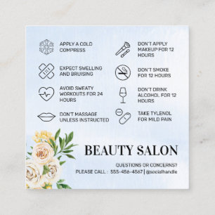 Spring Botox Aftercare Business Card Quadratische Visitenkarte
