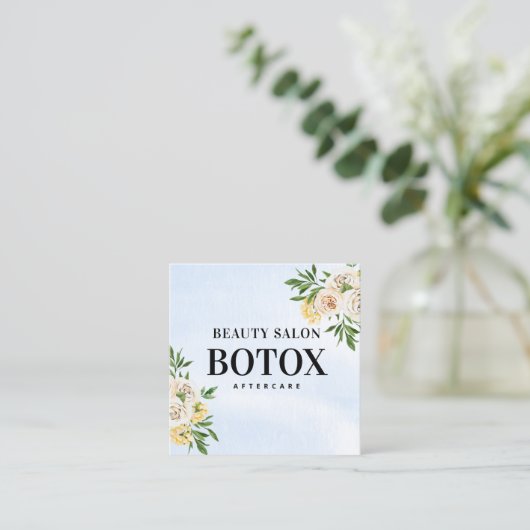 Spring Botox Aftercare Business Card Quadratische Visitenkarte (Stehend Vorderseite)