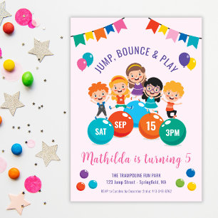 Spring Bounce Spiel Indoor Spielplatz Geburtstagsf Einladung