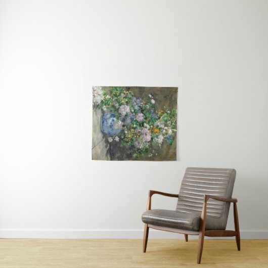 Spring Bouquet, 1866 by Pierre-Auguste Renoir Wandteppich (Beispiel (Horizontal))