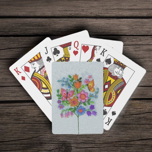 Spring Bouquet Blume Schmetterlinge Spielkarten