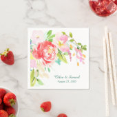 Spring Bouquet Border Wedding Serviette (Beispiel)