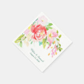 Spring Bouquet Border Wedding Serviette (Ecke)