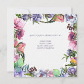 Spring Bouquet Brautparty Einladung (Rückseite)