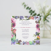 Spring Bouquet Brautparty Einladung (Stehend Vorderseite)