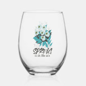 Spring Bouquet Charm - Der Frühling ist in der Air Weinglas Ohne Stiel (Vorderseite)