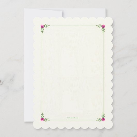 Spring Bouquet Einladung (Rückseite)