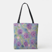 Spring Bouquet Floral Monogram Tote Bag Tasche (Rückseite)