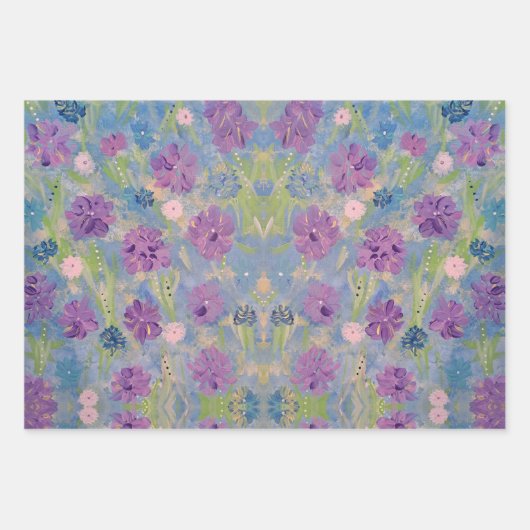 Spring Bouquet Floral Wrapping Paper Geschenkpapier Set (Vorderseite)