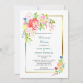 Spring Bouquet Hochzeit Probe Dinner Einladung (Vorderseite)