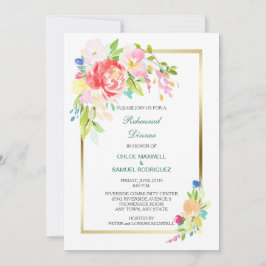 Spring Bouquet Hochzeit Probe Dinner Einladung