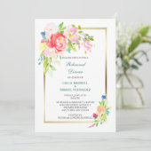 Spring Bouquet Hochzeit Probe Dinner Einladung (Stehend Vorderseite)