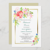 Spring Bouquet Hochzeit Probe Dinner Einladung (Vorne/Hinten)