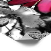 Spring Bouquet in Black & White Poster (Ecke)