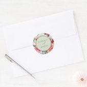 Spring Bouquet in Green und Ivory Wedding Sticker (Umschlag)