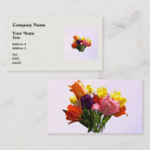Spring Bouquet mit Tulips & Daffodil Bus, Karte (Vorne/Hinten)