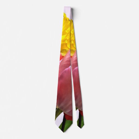 Spring Bouquet mit Tulips und Daffodien Neck Tie Krawatte (Vorderseite)