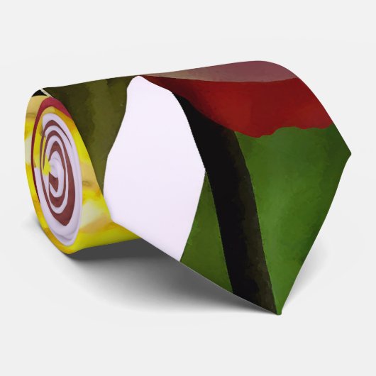 Spring Bouquet mit Tulips und Daffodien Neck Tie Krawatte (Gerollt)