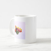 Spring Bouquet mit Tulips und Kaffee-Tasse Kaffeetasse (Vorderseite Links)