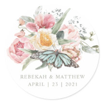 Spring Bouquet | Tulip und Butterfly Wasserfarbe