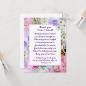 Spring Bouquet Vielen Dank Christlich Friend Card Karte (Vorderseite/Rückseite Beispiel)