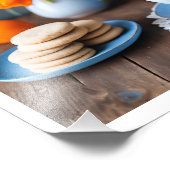 Spring Bouquet von Daffodils Hyacinths Teacup Fotodruck (Ecke)